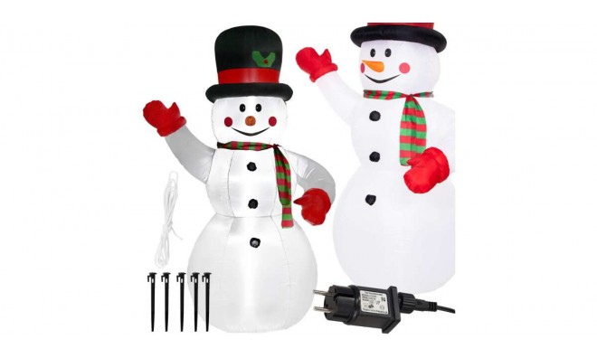 Springos led fénydekoráció Hóember