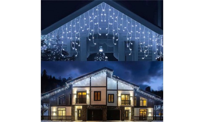 1+1 Jégcsap LED Fényfüzér 8,5 m