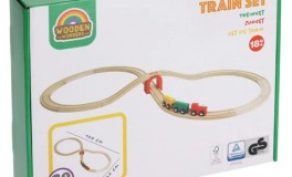 20 részes fa játék vonat készlet