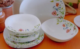 20 részes szögletes opál étkészlet