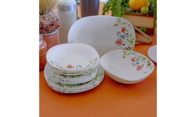 20 részes szögletes opál étkészlet