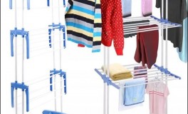 Gurulós fém 3 szintes ruhaszárító