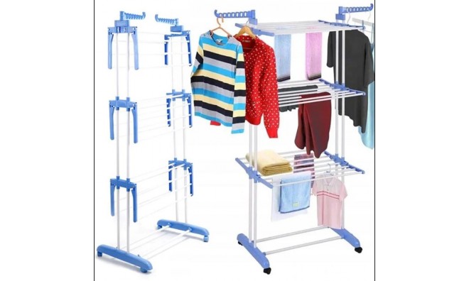 Gurulós fém 3 szintes ruhaszárító