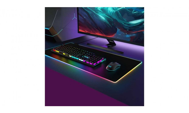 RGB Ledes Gamer egérpad 80x30 cm