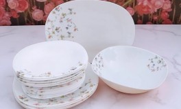 20 részes szögletes opál étkészlet