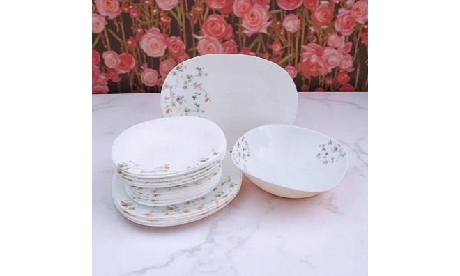 20 részes szögletes opál étkészlet