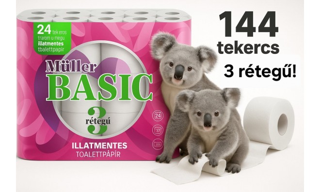 MÜLLER Basic 6x24 tekercs WC papír