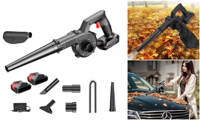 2in1 Légfúvó és porszívó, 2 akkuval