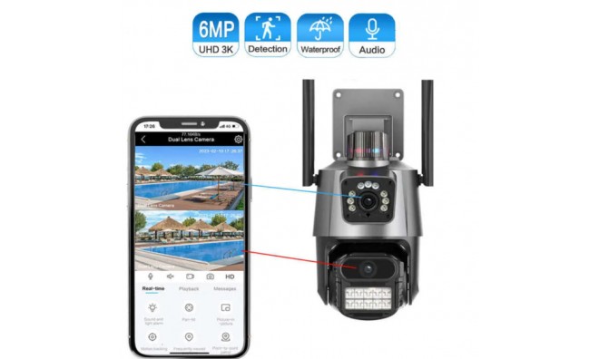 Kültéri Wi-Fi IP Kamera 6MP