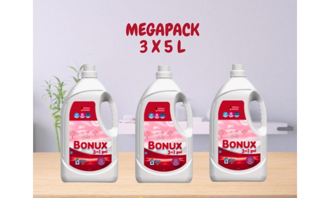 3x5L Bonux 3 az 1-ben mosógél