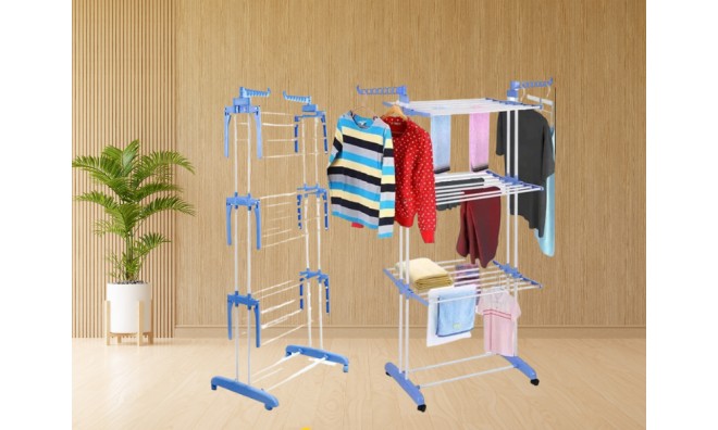 Gurulós fém 3 szintes ruhaszárító