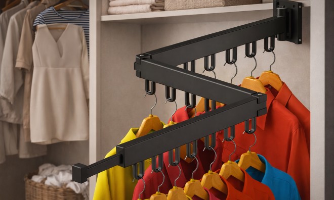 RUHHY Fali Kihúzható Ruhaszárító