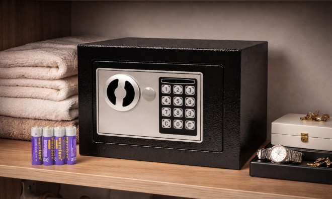 Elektronikus Biztonsági Széf,fekete