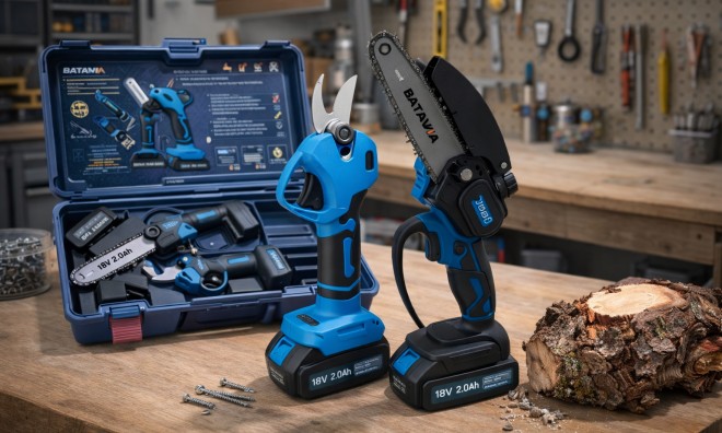 HAYAMI 2 akkus ágvágó+láncfűrész 