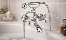 Retro kétkaros fali csaptelep