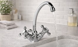 Retro kétkaros álló mosdó csaptelep