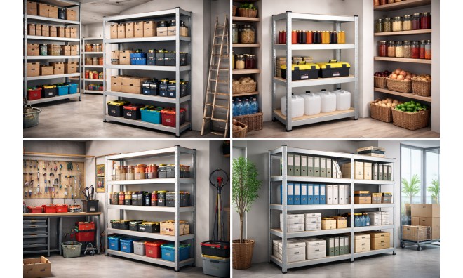 Magas Raktári állvány 174x80x40cm 2