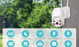 1+1 1080P WiFi IP Kamera 4+4 LED