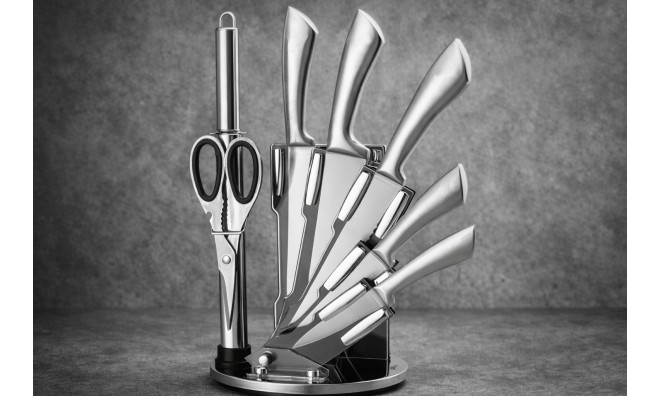 8 db-os késkészlet tartóval