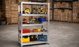 5 polcos állvány 150 x 75 x 30 cm