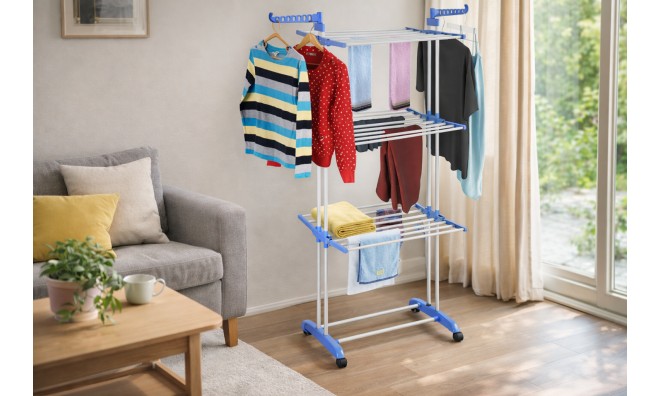 Gurulós fém 3 szintes ruhaszárító