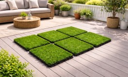 Műfű padlóburkolat 30x30 cm 6db