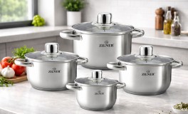 ZILNER Acél edénykészlet 8 db-os