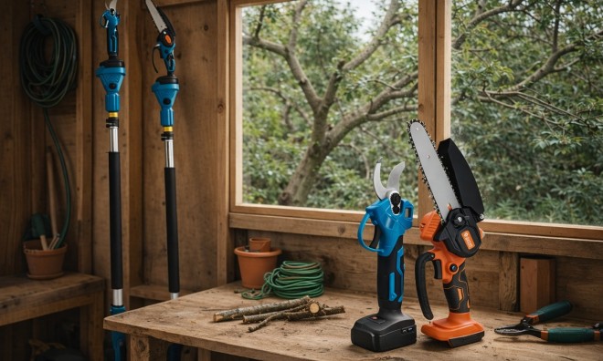 Metszőolló és fűrész készlet