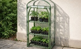 3 szintes palántázó fóliasátor