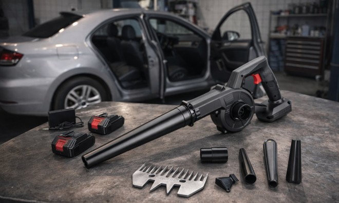 2in1 Légfúvó és porszívó, 2 akkuval