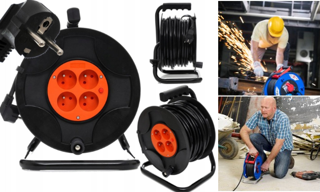 50 m kerti hosszabbító kábeldob