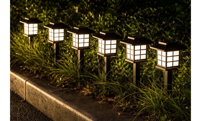 6 db-os Napelemes kerti Lámpa