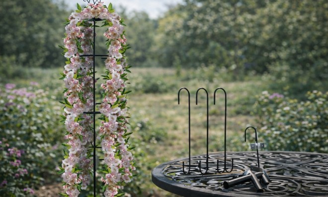 Fém pergola, rózsafuttató