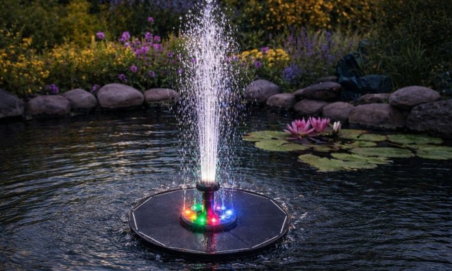 RGB LED-es kerti szökőkút