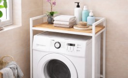 Fürdőszobai polc mosógép fölé