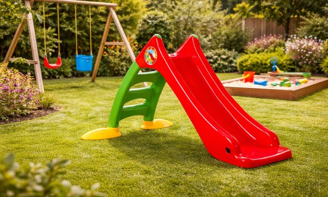 Műanyag kerti csúszda