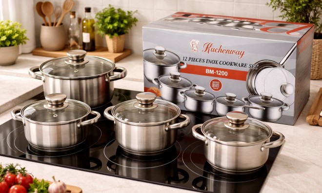 Bachmayer 12 r.  acél edénykészlet