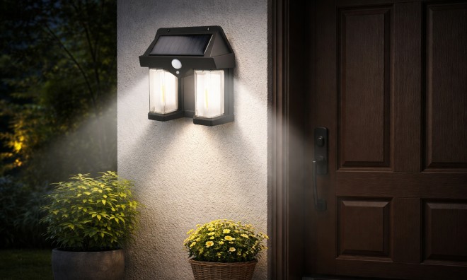 Dupla LED-es Napelemes lámpa