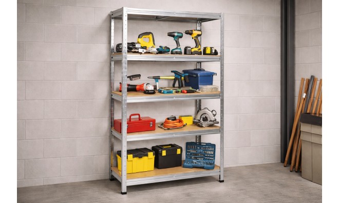 5 polcos Raktári állvány