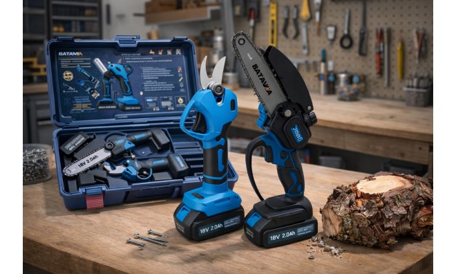 HAYAMI 2 akkus ágvágó+láncfűrész 