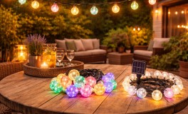 Napelemes dekor gömb