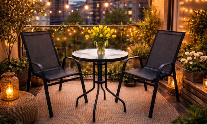 Kültéri erkély bútorszett