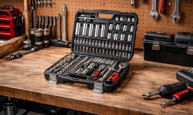 130 Részes Bit és Dugókulcs Szett