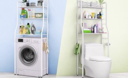 Fürdőszobai fém tároló állvány