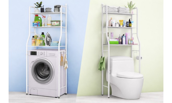 Fürdőszobai fém tároló állvány