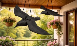Galambriasztó műanyag repülő holló