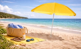 Sárga Strand napernyő