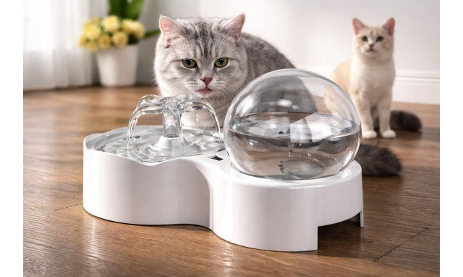 Intelligens macska vízadagoló