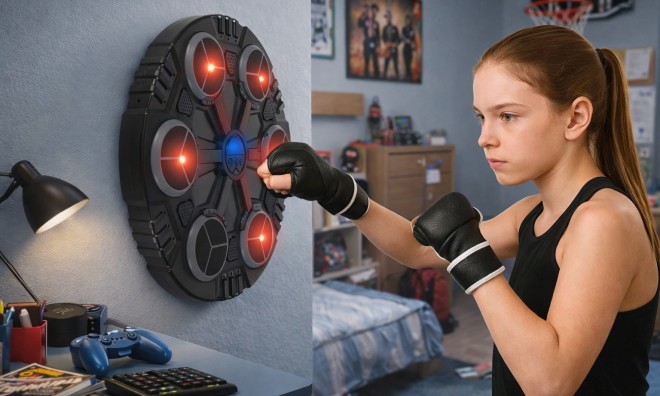 LED bokszfal, 6 ütőponttal