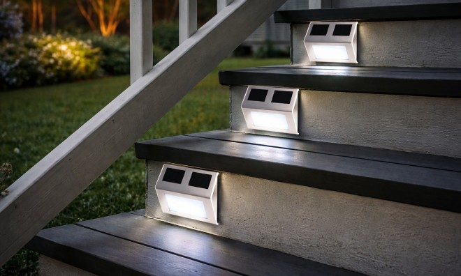 4 db rozsdamentes acél LED lámpa